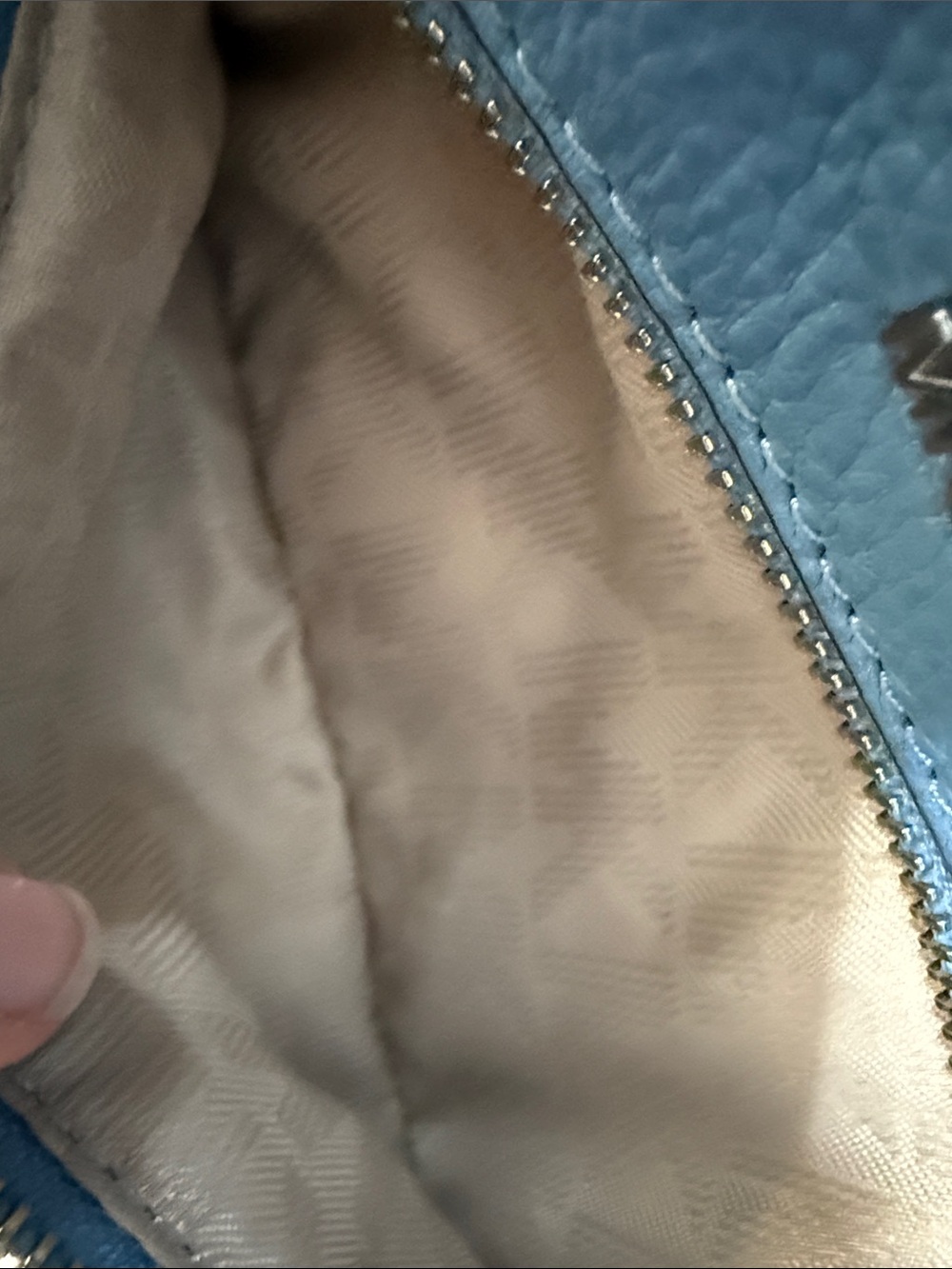 MICHAEL KORS  Blue Leather Medium Rhea Backpack w/ Silver Hardware & MK Card - Picture 9 of 9